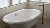 Bathtub and floor mounted fixture