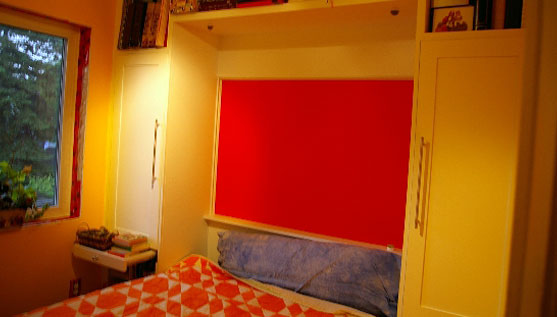 Custom-built murphy bed